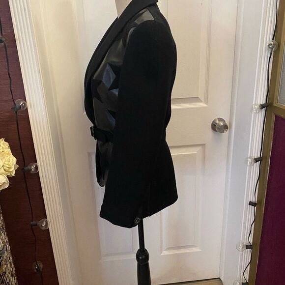 Valentino genuine leather/ wool blazer/jacket, S-M - Picture 8 of 14